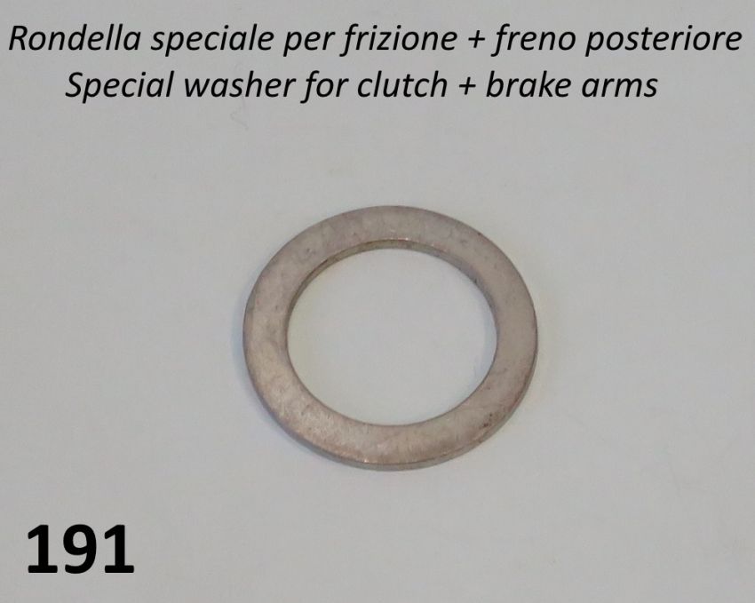 Rondella speciale leveraggio frizione / freno posteriore Lambretta LI + TV + SX + Special + DL + Serveta + J + Lui