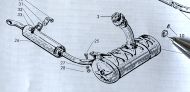 Special nut for silencer for Lambretta D-LD (models until 1956)