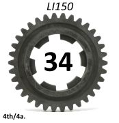 34T 4th gear cog for Lambretta LI150 S1 + S2 + S3