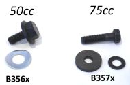 Special bolt + thick spacer + washer for front drive sprocket M257 Lambretta Lui Vega Cometa 75cc