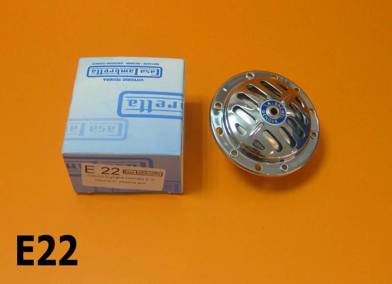 Clacson 6V a un filo per Lambretta E + F + D + LD (modelli dal 1953 al 1954) + Lambrettino 48