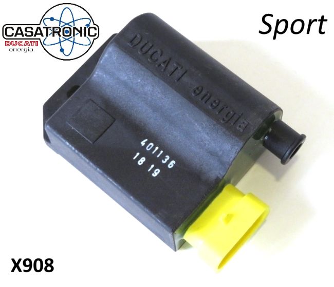 Centralina tipo 'Sport' per accensione elettronica 'Casatronic Ducati'.