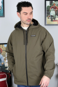Giacca con cappuccio Lambretta color khaki