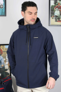 Giacca con cappuccio Lambretta color blu navy