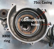 Adattatore Marmitta in Inox Casa Performance per carter Lambretta J + Lui 50cc con cilindro 125 o CP One35
