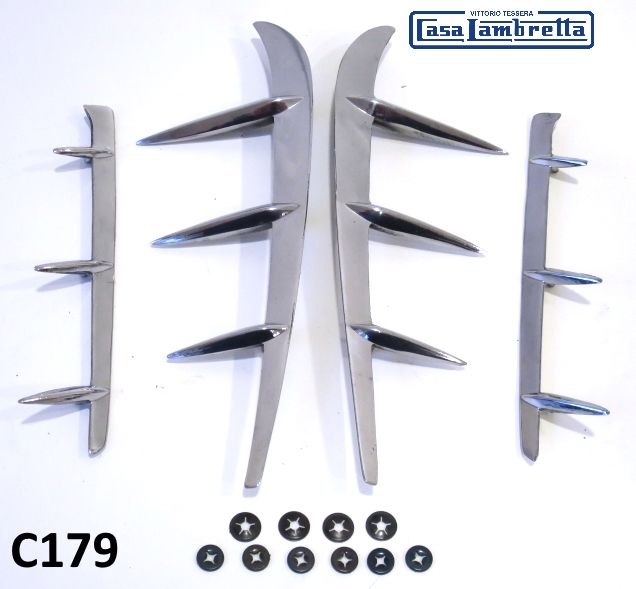 Set di fregi per fiancata Lambretta Special + TV3 + SX150 + GT / TV200