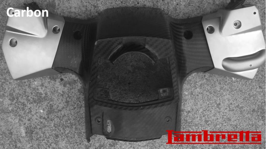 Base manubrio in carbonio per Lambretta V-Special 50 - 125 - 200