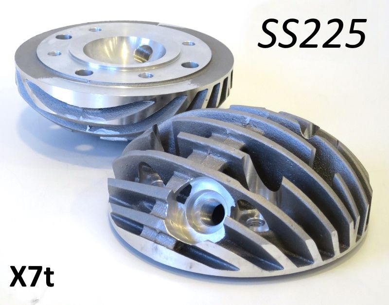 Testa Casa Performance Radiale per kit cilindro SS225 per Lambretta TV200 + SX + DL + Serveta 200cc