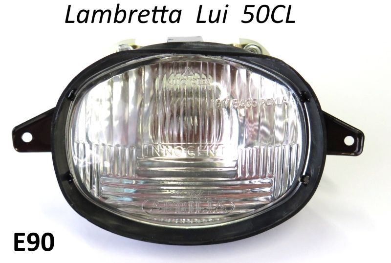 Complete front headlight unit for Lambretta Lui 50CL