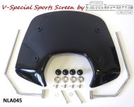Parabrezza Sportivo RLC Nero Lucido per Lambretta V-Special