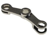 Bilanciere comando cambio al motore in INOX lucidato, per Lambretta LI + TV2/3 + SX + Special + DL + Serveta
