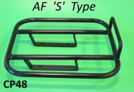 Black Rear AF 'S' Type style carrier for Lambretta LI S3 + TV3 + SX + Special + GP/DL + Serveta