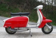 Black Pegasus 'flatbase' seat for Lambretta LI + TV + SX + DL + Serveta