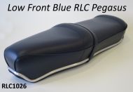 Sella RLC Pegasus Flatbase Blu Scuro Versione BASSA, per Lambretta LI + TV + SX + Special + DL + Serveta