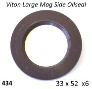 Viton Oilseal 33 x 52 x 6 crankshaft flywheel side Lambretta LI S2 / S3 + TV2/3 + Special + SX + GP/DL + Serveta
