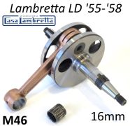 Albero motore per Lambretta D/LD 150 + LD 125 (spinotto 16mm per mod. dal 1955 al 1958))
