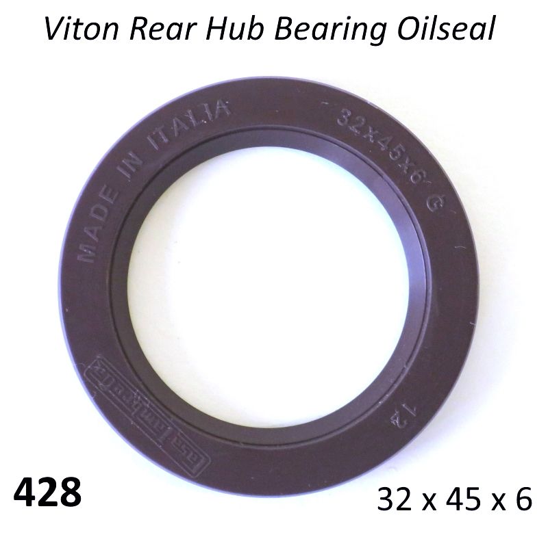 Paraolio in Viton 32 x 45 x 6 per cuscinetto asse ruota  mozzo posteriore Lambretta LI + TV2/3 + Special + SX + DL + Serveta
