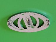 Stemma anteriore ovale 'i' cromato per Lambretta DL + J50 Special + Lui