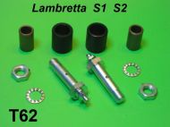 Pair of fork link bolts with grease nipples + bushes Lambretta LI S1/S2  + TV1 + TV2