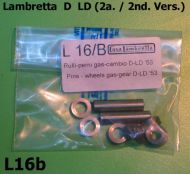 Set rulli e perni per comandi al manubrio gas / cambio Lambretta D + LD 1953