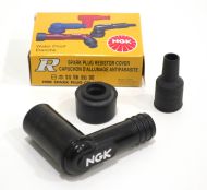 NGK high quality resistor-type plastic spark plug cap (red or black colours)