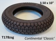 Continental 3.50 x 10" tyre with 'Classic' tread pattern