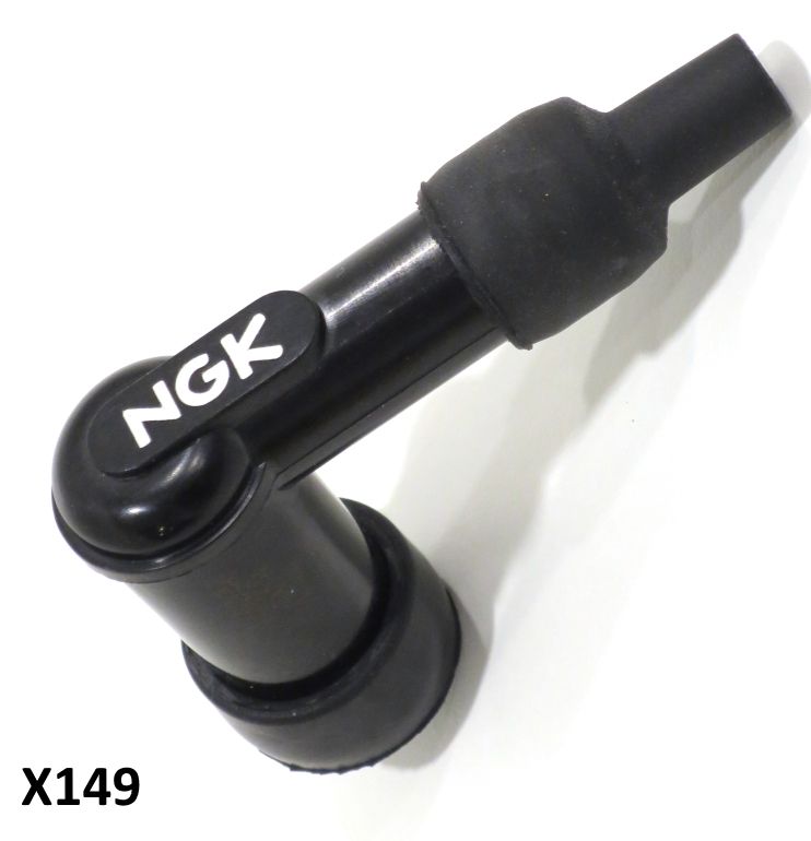 NGK high quality resistor-type plastic spark plug cap (red or black colours)