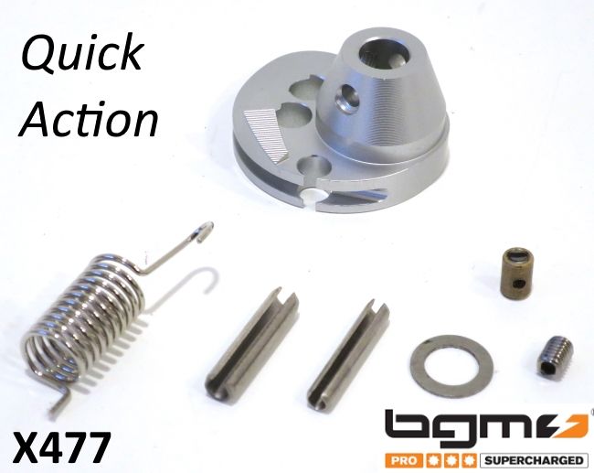 Kit gas rapido BGM CNC colore Argento per Lambretta S3 + DL + Serveta + SX + TV3 + Special