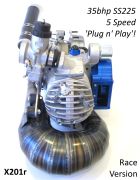 Motore completo Casa Performance SS225 5 marce Racing per Lambretta S1 + S2 + TV2 + S3 +TV3 + Special + SX + DL + Serveta