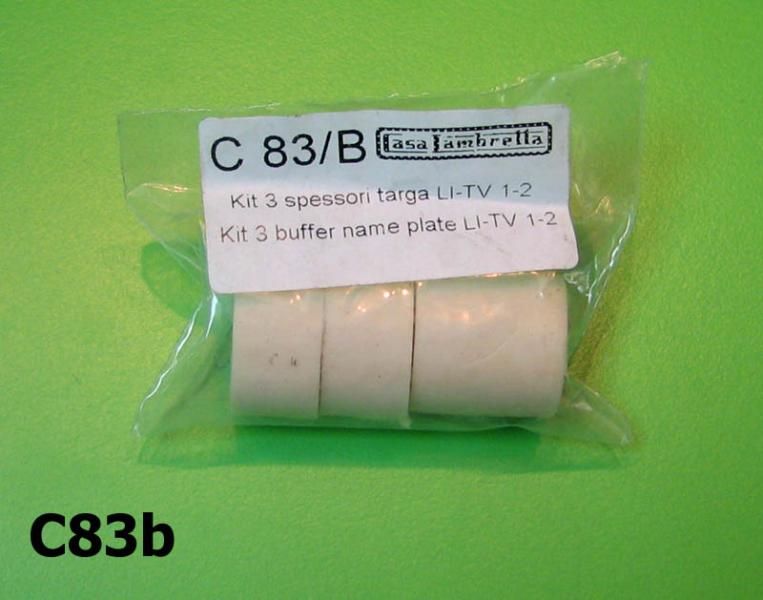 Distanziali in gomma per porta targa Lambretta LI S1/S2 + TV1 + TV2