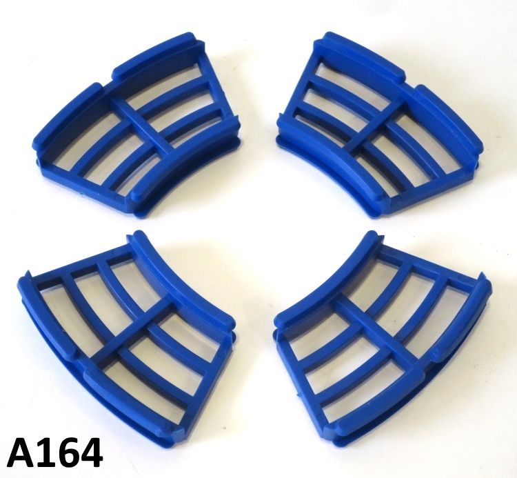 Blue disc brake windows set (4 pcs.) Lambretta 175 + 200