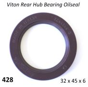 Paraolio in Viton 32 x 45 x 6 per cuscinetto asse ruota  mozzo posteriore Lambretta LI + TV2/3 + Special + SX + DL + Serveta