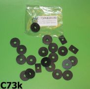 Kit rondelle in gomma antivibranti tra scudo e telaio per Lambretta LI + TV + SX + Special + DL + Serveta