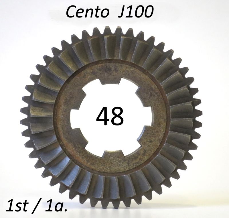Ingranaggio cambio 1a. marcia z48 denti per Lambretta J Cento