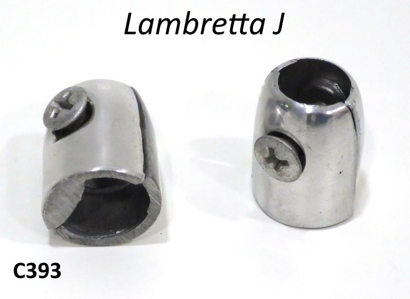 Endcaps for rubber legshield beading for Lambretta J (pair)