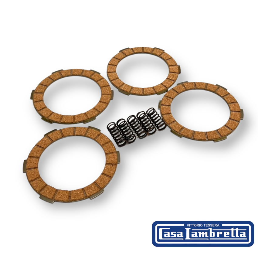 Kit frizione 4 dischi Surflex con molle Lambretta LI + TV2/3 + SX + DL125/150cc + Serveta