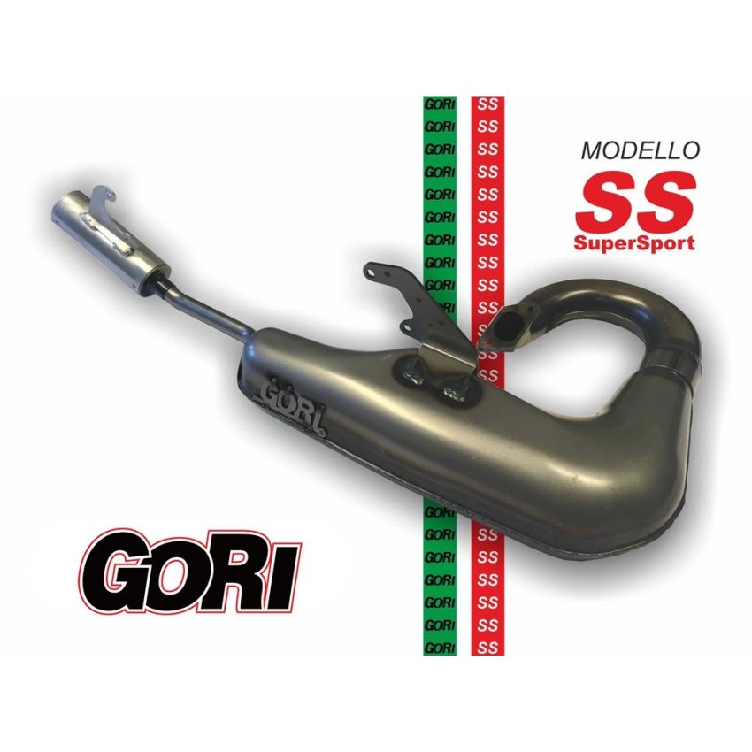 Gori SS exhaust with standard cylinder attachment for Lambretta LI + TV2/3 + SX + Special + GP/DL