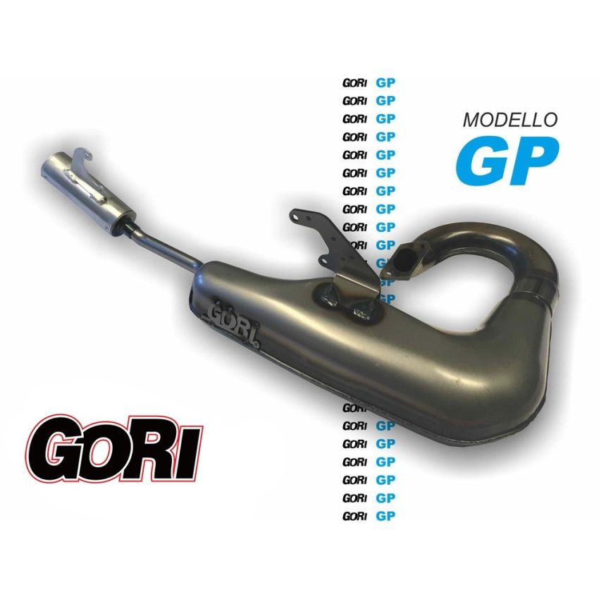 Gori GP exhaust with standard cylinder attachment for Lambretta LI + TV2/3 + SX + Special + GP/DL