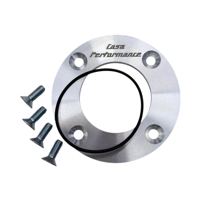 Flangia porta-paraolio Casa Performance SuperSeal in alluminio CNC Lambretta S1 + S2 + S3 + SX + DL + Serveta
