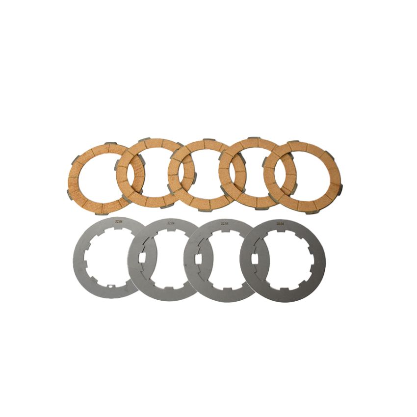 NEWFREN 5 clutch discs kit with steel driven discs for Lambretta LI + TV2 / 3 + SX + Special + DL + Serveta