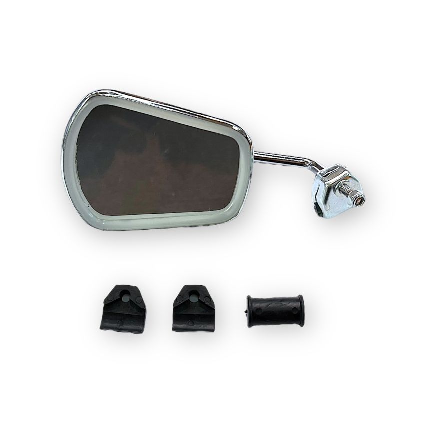 Specchio retrovisore rettangolare con attacco per bordo scudo Lambretta / Vespa