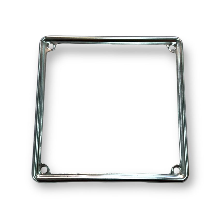 Inox polished number plate surround (170x170mm)