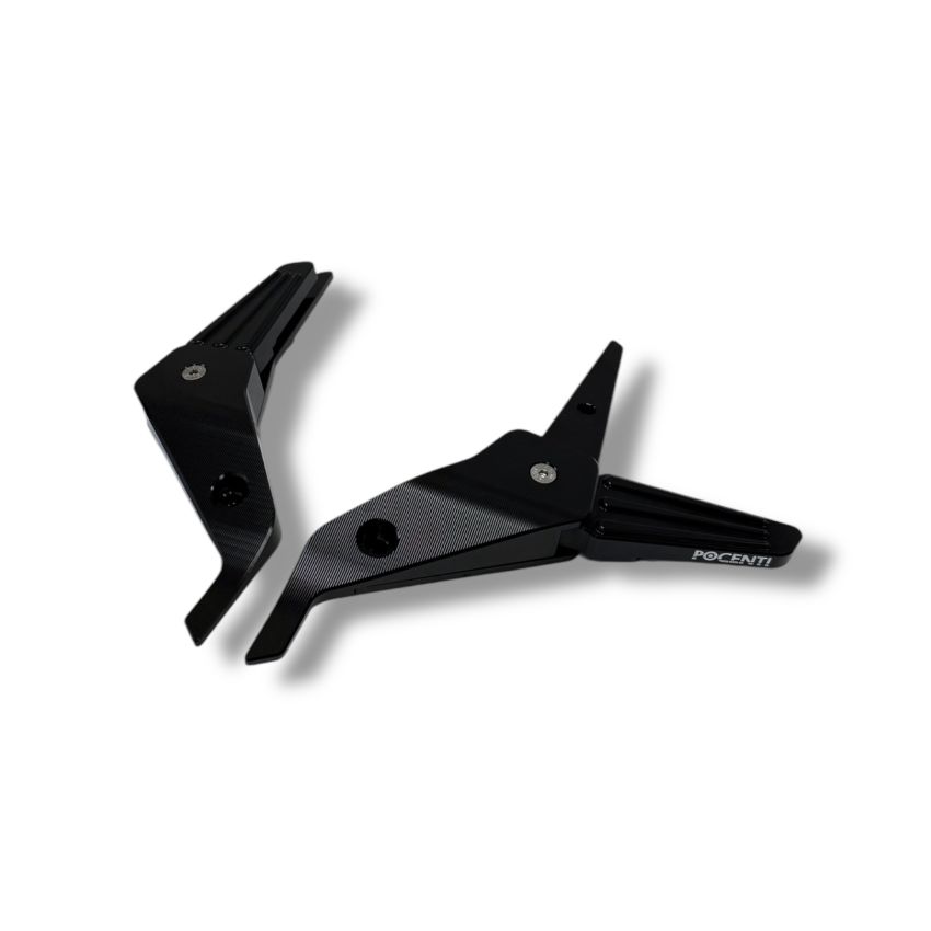 Passenger footboard extension CNC BLACK Lambretta V Special 50 +125 + 200