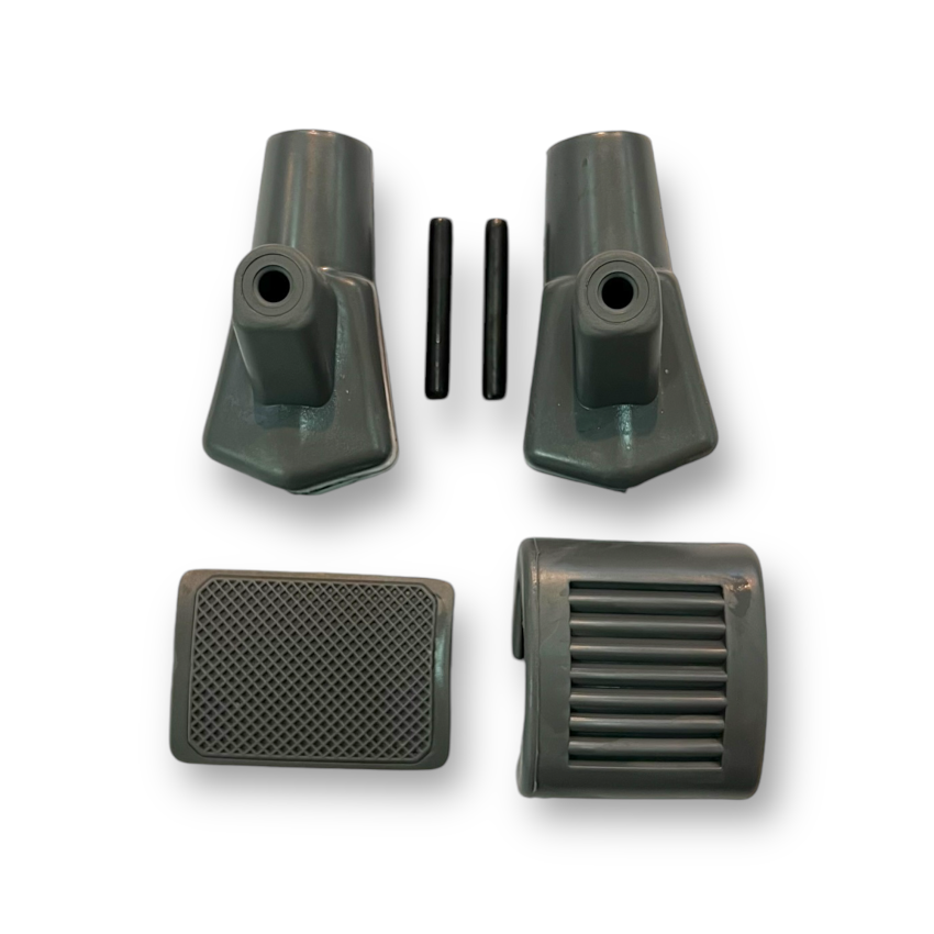 Kit gommini grigi pedale avviamento, freno e cavalletto per Lambretta LI + TV2/3 + SX + DL + Serveta