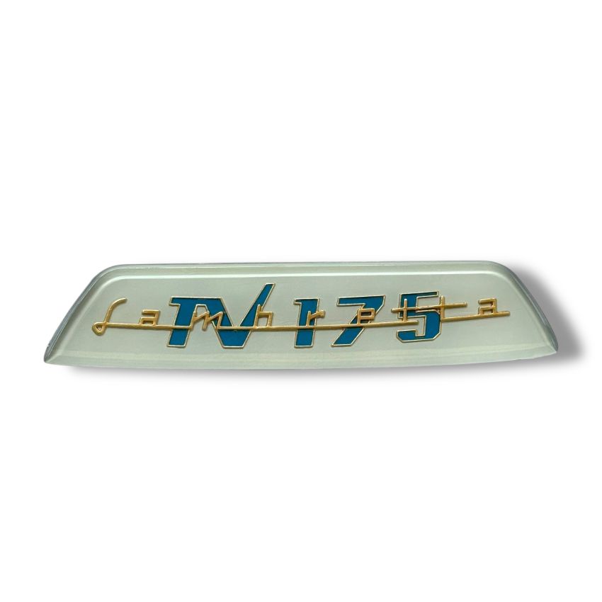 Rear frame badge 'TV175' for Lambretta TV3 early models + TV200
