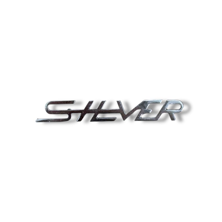 Silver legshield badge for Lambretta Special 150 Silver version