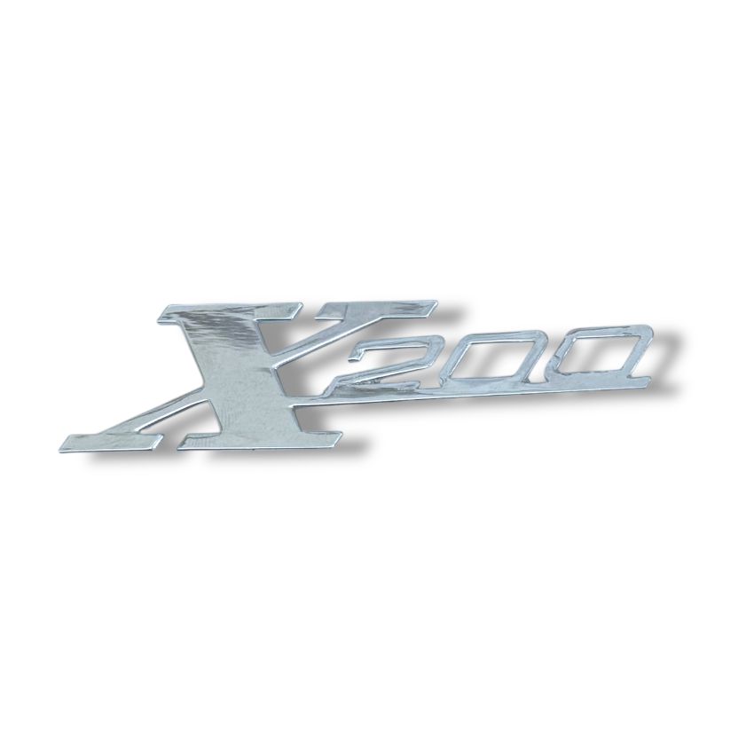 'X200' chrome legshield badge for Lambretta SX200