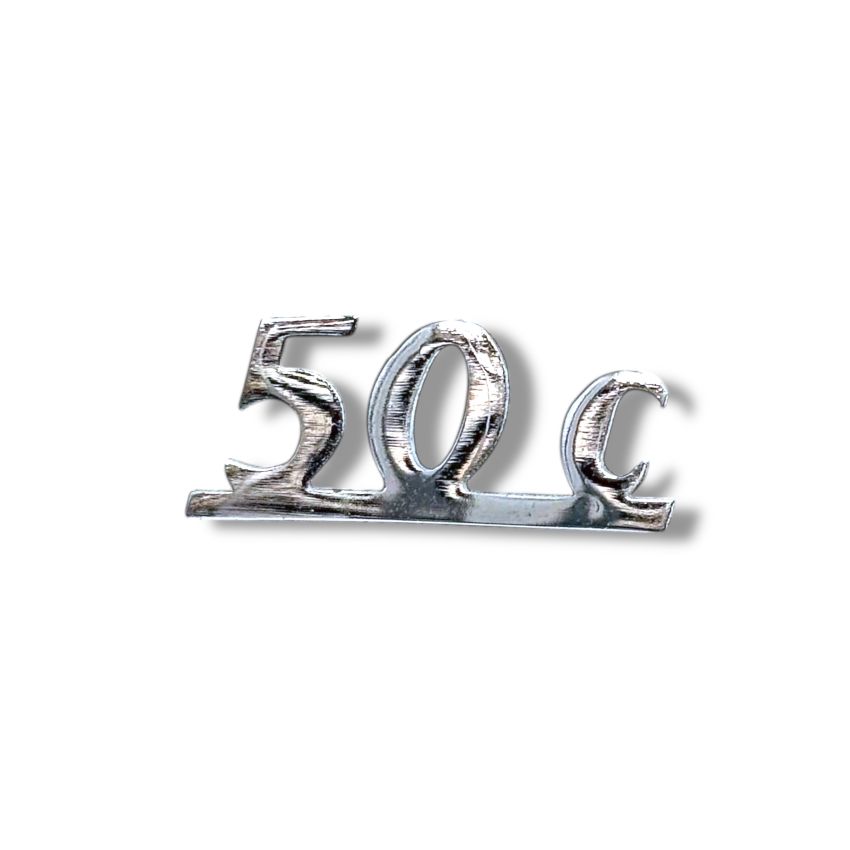 Legshield badge '50 C' for Lambretta Lui