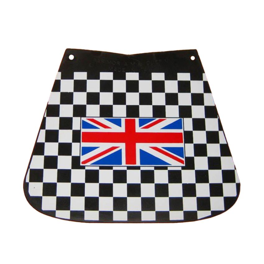 Chequered rear mudflap with British flag for Lambretta / Vespa