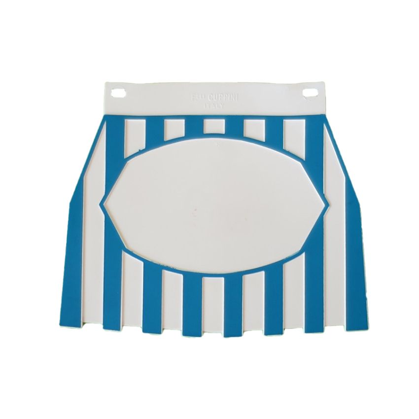 Paraspruzzi posteriore Cuppini Bianco Blu per Lambretta + Vespa